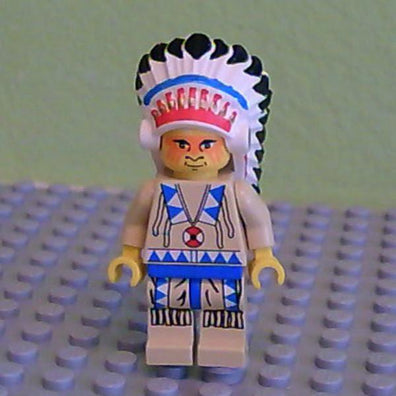 LEGO Minifigure-Indian Chief 2-Western / Indians-WW024-Creative Brick Builders